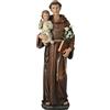 BC BUILDCLASSIC Statua cattolica di Sant'Antonio da Padova, figura benedetta, decorazione religiosa per la casa, altezza 37,5 cm, scultura rinascimentale fatta a mano da Buildclassic