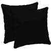 Giovanni Dolcinotti MADE IN ITALY Giovanni Dolcinotti | Set 2 Federe Cuscini Divano 50x50 - Copricuscini Decorativi - 100% Cotone - Fodere con Cerniera Nascosta - Nero - Modello Atlanta