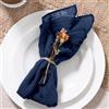 MLMW Set di 10 tovaglioli di stoffa blu navy, in lino, lavabili, 41 x 41 cm, per feste di laurea, matrimoni, baby shower, compleanni, decorazioni da tavola in stile bohémien