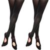 DANCEYOU 2 Paia Collant Danza Classica Calze Balletto Opaco Elastici per Ragazze e Donne 70 Denari Nero Convertibili L