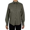 JOPHY & CO. Camicia a Maniche Lunghe Donna Ecopelle con Bottoni (cod. 6647) (XL, Verde Militare)