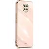 SEAHAI Cover per Xiaomi Redmi Note 9S / Redmi Note 9 PRO, Custodia Protettiva Ultra Sottile ed Elegante in Silicone TPU Flessibile, Glitter Placcatura Phnom Penh Design Cover Antiurto Case, Rosa