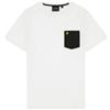 LYLE & SCOTT T SHIRT TASCHINO A CONTRASTO LOGO RICAMATO