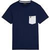 LYLE & SCOTT T SHIRT TASCHINO A CONTRASTO LOGO RICAMATO