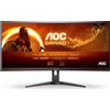 AOC Monitor AOC G2 CU34G2XE/BK LED display 86,4 cm (34") 3440 x 1440 Pixel Wide Quad HD LCD Nero, Rosso [CU34G2XE/BK]