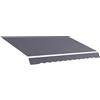 Outsunny Telo di Ricambio per Tenda a Bracci Retrattile in Poliestere Anti UV da 3.6x2.5 m, Grigio