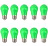Jiotouhu Lampadine LED E27,300LM,Lampadina LED a Globo A50 Attacco E27, 3W equivalenti 30W, per Esterni, Patio, Feste, Natale,Nozze,confezione da 10 pezzi, Verde