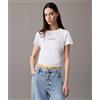 Calvin Klein Jeans T-Shirt Slim Con Monogramma Donna