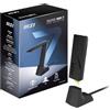 MSI BE6500 Adattatore USB WiFi 7 Tri-Band - WLAN fino a 6,5 Gb/ss (6 GHz, 5 GHz, 2,4 GHz), USB Type-A 3.2 Gen 1, MLO, antenna regolabile, Beamforming, WPA3 - include supporto cablato