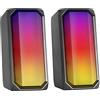Mars Gaming MSRGB, Potente Altoparlante Bluetooth 15W, RGB Full Mesh, 2 Driver Attivi, Nero
