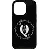 Initial Monogram Letters Minimalist Desi Lettera Q Carino Monogramma Iniziale per Donne Uomini Custodia per iPhone 13 Pro