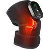 MOAJAZA Massaggiatore Ginocchio Artrosi, Ginocchiera Massaggiante con 3 Livelli di Massaggio e Calore per Riscaldare Terapia, Ginocchiera Elettrica per Alleviare Dolori Articolari e Ginocchio Rigido
