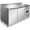 KLIMAITALIA Tavolo refrigerato 2 porte - Lavello - cm 151 x 70 x 96 h