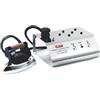 Lelit PS25 ferro da stiro a caldaia 800 W 2,5 L Acciaio inossidabile Nero, Acciaio inox