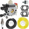 ZAMDOE Kit Carburatore per Tagliasiepi Stihl HS81 HS81R HS81RC HS81T HS86 HS86R HS86T, Sostituisce C1Q-S225, 4237 120 0606, 4237 120 0618, con Guarnizione Candela Tubo Filtro Carburante