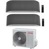 TOSHIBA HAORI WIFI R32 CONDIZIONATORE DUAL SPLIT INVERTER 12000+12000 BTU RAS-2M18G3AVG-E A++