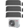 TOSHIBA HAORI WIFI R32 CONDIZIONATORE TRIAL SPLIT INVERTER 9000+9000+9000 BTU RAS-3M18G3AVG-E A+++
