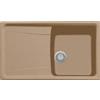 Plados Lavello Cucina 1 Vasca da Incasso con Gocciolatoio Larghezza 86 cm materiale Ultragranit colore Avena UG94 - RO0861 Serie Roxana