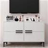 Hanah Home Supporto per TV, melammina, Bianco, Taglia Unica
