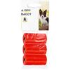 Croci - Sacchetti per bisogni dei Cani, 3 Rotoli x 20 Sacchetti, Totale 60 Sacchetti igienici per Escrementi, Resistenti Anti Rottura, Strappo Facile, Colore Rosso
