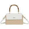 Mimi-Mua Borsa A Tracolla In Paglia Con Manico Bamboo