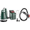 Metabo pompa sommersa e per serbatoio d'acqua piovana a batteria TPF 18 LTX 2200 - 601729850 - 18 V - Portata massima 2200 l/h e altezza di mandata massima 22 m