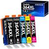 Ondula 364XL Cartucce d'inchiostro Compatibili per HP 364XL Multipack per Photosmart 5520 5510 5524 6520 5515 Deskject 3520 3070A 3524 3522 Officejet 4622 4620 (2Nero 1Ciano 1Magenta 1Giallo)