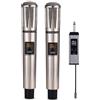 Winford Coppia di microfoni wireless ricaricabili UHF