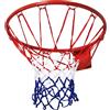 Sport One Canestro Basket da Muro in Ferro con Rete in Nylon per Esterno e Interno, 46cm