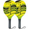 Sport One Racchettoni Beach Tennis Racchette da Spiaggia Racchette da casa racchettoni in Legno Adulto Bambino Racchette Mare volano in Custodia con Pallina Racchettoni in Legno Gioco