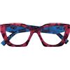 Mast Industria Italiana OCCHIALE DA LETTURA PREMONTATO TWINS PLATINUM GRECALE ROSSO-BLU DEMI +3.00 DIOTTRIE 1 PAIO