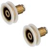 Amig - Cuscinetto Box Doccia | Set di 2 Unità | Ø 22 x 28 mm | Cuscinetto Angolare e Vite M4x8 | Per Porta Scorrevole Doccia | Nylon Bianco