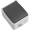 Amig - Interruttore di Commutazione IP54 | Impermeabile per Esterni e Interni | Adatto per Terrazze, Giardini, Garage | Tensione Max 230V e 10A, Grigio, Policarbonato