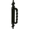 Amig - Maniglia Decorativa per Porta | Stile Rustico con Piastra Liscia | Resistente in Zama | Facile Installazione | Nero | 280x45 mm | Metallo