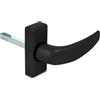 Amig - Maniglia con rosetta - Modello Delta - Realizzata in alluminio - Misura: 121 x 72 mm - Quadrato di 8 mm - Nero
