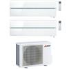 Mitsubishi CONDIZIONATORE MITSUBISHI KIRIGAMINE STYLE WI-FI MSZ-LN R-32 BIANCO PERLA DUAL SPLIT 9000+18000 BTU MXZ-3F54VF4 A+++