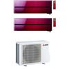 Mitsubishi CONDIZIONATORE MITSUBISHI KIRIGAMINE STYLE WI-FI MSZ-LN R-32 ROSSO PERLA DUAL SPLIT 9000+18000 BTU MXZ-3F54VF4 A+++