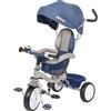 COLIBRI' FUN Triciclo Regolabile Colibrino Blue Jeans Fronte Mamma Fronte Strada - X54302