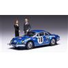 Ixo Model ALPINE REN.1800 S N.18 WINN.RALLY MONTE C.1973 W/FIG.ANDRUET/PETIT 1:4