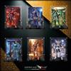 SET 6 TECHE IN PLEXIGLASS ACRILICO-SHOWCASE-PER BANDAI/SENTINEL 5 SAMURAI-ARMOR