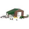Britains FARM BUILDING SET WITH JOHN DEERE TRACTOR 1:32