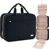 NISHEL Trousse da toilette, organizer portatile per trucchi, set di pennelli per cosmetici, shampoo, balsamo, accessori