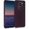 kwmobile Custodia Compatibile con Xiaomi Redmi Note 9 Cover - Back Case Morbida - Protezione in Silicone TPU Effetto Metallizzato bordeaux metallizzato