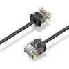 Elfcam® -Slim Cavo Ethernet Cat 6 Sottile da 12 m, Cavo di Rete WAN LAN Cat6 32AWG, Nero Ultra Sottile (12 Metri)