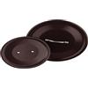 Pentole Agnelli Al Black Coperchio con Ponticello Tubolare, Nero, 32 cm
