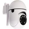 ciciglow Telecamera di Sicurezza Wireless, Telecamera di Sorveglianza WiFi 1080 HD, Visione Notturna, Conversazione Bidirezionale, Rilevamento del Movimento, Archiviazione su Scheda SD,