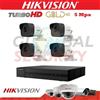 Hikvision Kit Videosorveglianza Hikvision 5 Mpx Dvr 4 Canali 4 Telecamere hdd 250gb