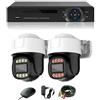 Global Security Shop Kit Videosorveglianza a 360 gradi Motorizzata con Audio