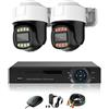 Global Security Shop Kit Videosorveglianza Motorizzata a 360 gradi con Audio