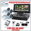 Global security Kit Videosorveglianza AHD 2Mpx Monitor 10.1'' 4 Telecamere Full-Hd Hdd 7 G